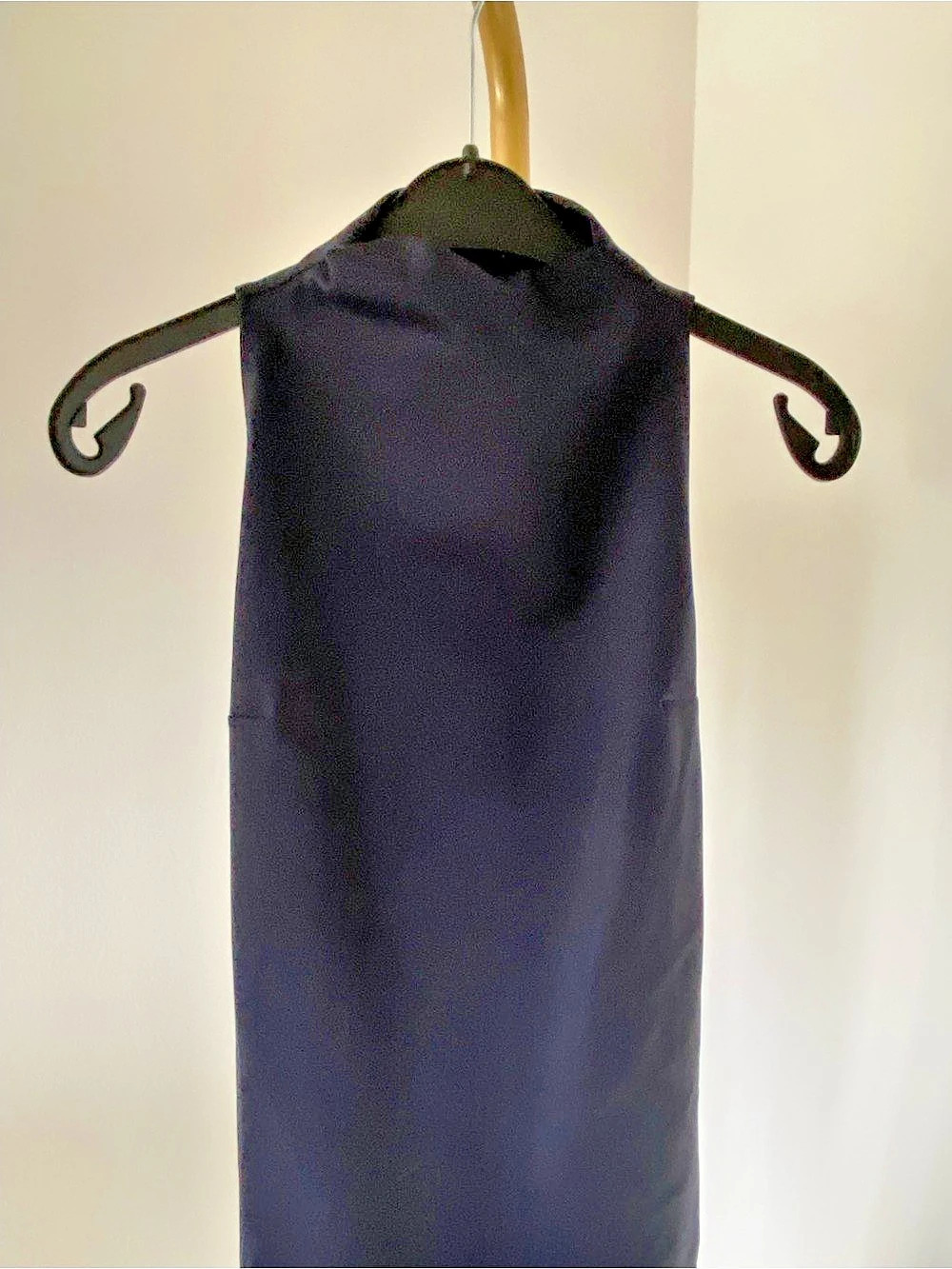 Mango Suit Navy Blue Jersey High Neck Sleeveless Midi Dress XS-S - Picture 7 of 9